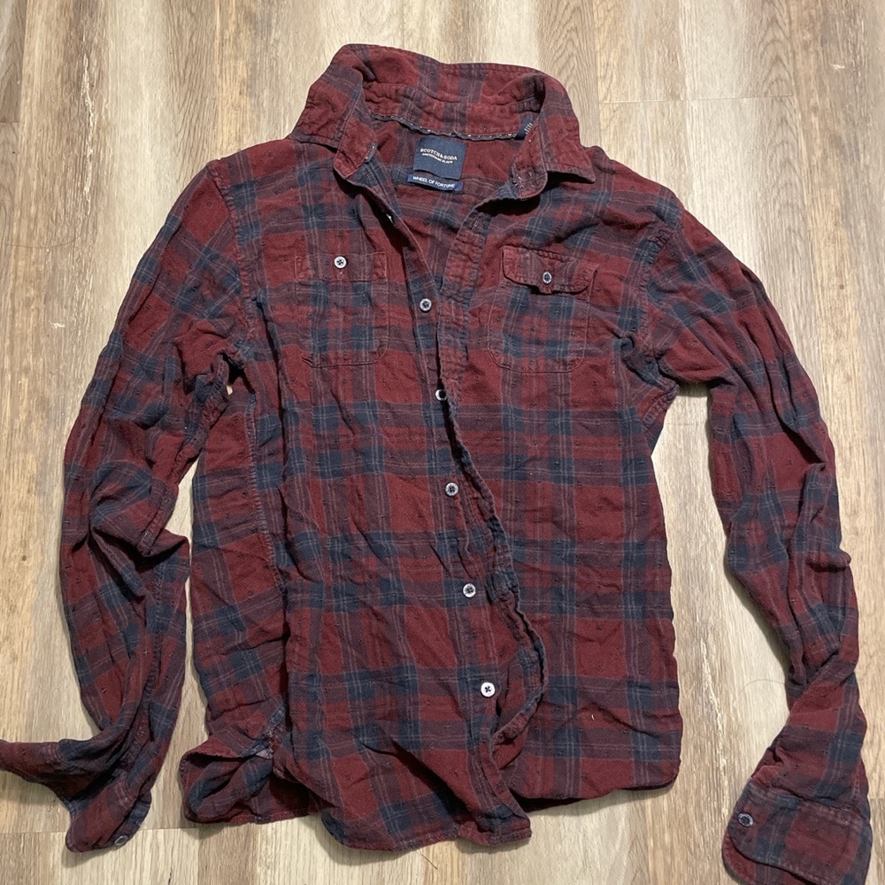Scotch and Soda Burgundy Flannel